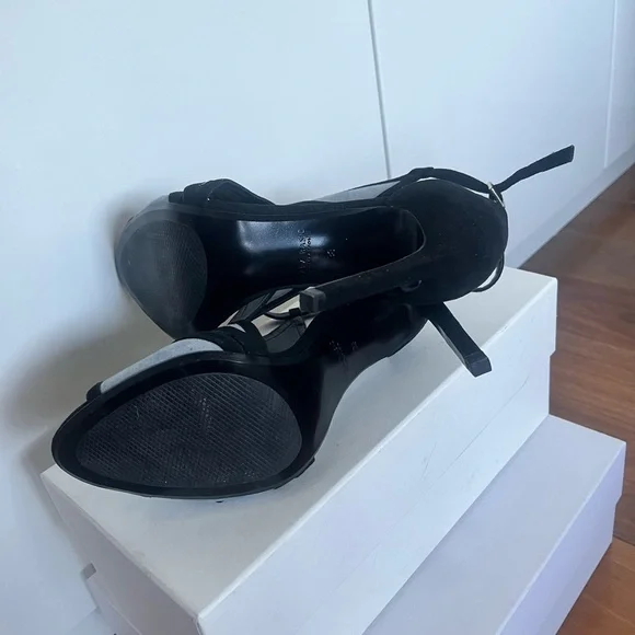 Zara Black and Blue Strappy Heels - Picture 7 of 8